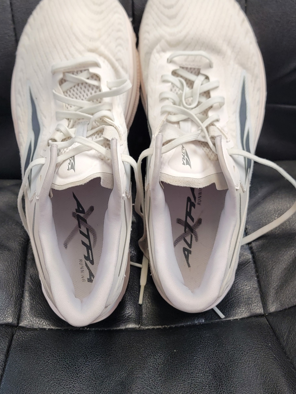 Altra Men's White Running Shoes with Subtle Blue Accents